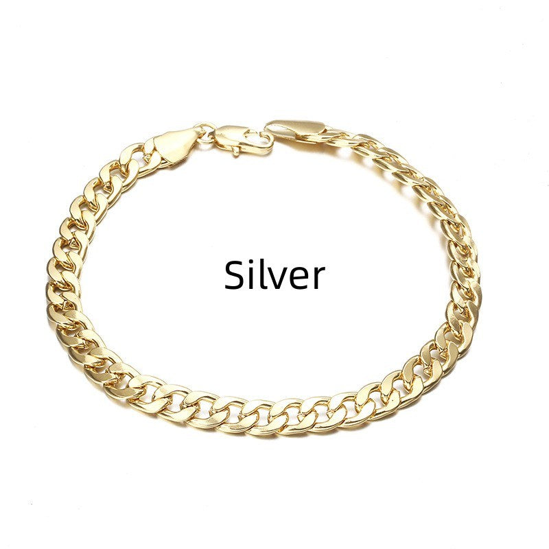 European And American Men's Gold Bracelet