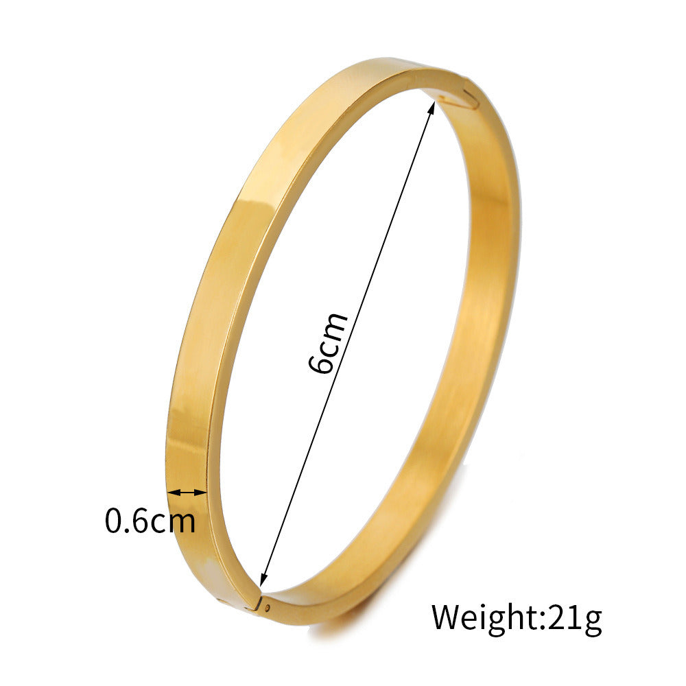 European And American Simple Couple Stainless Steel Anti-fading Bracelet