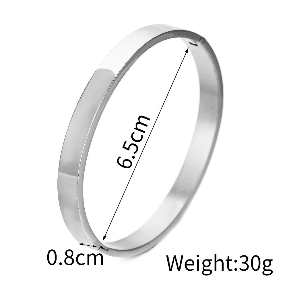 European And American Simple Couple Stainless Steel Anti-fading Bracelet