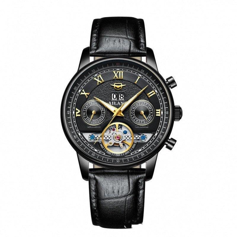 Automatic Mechanical Sun Moon Stars Business Men's Watch