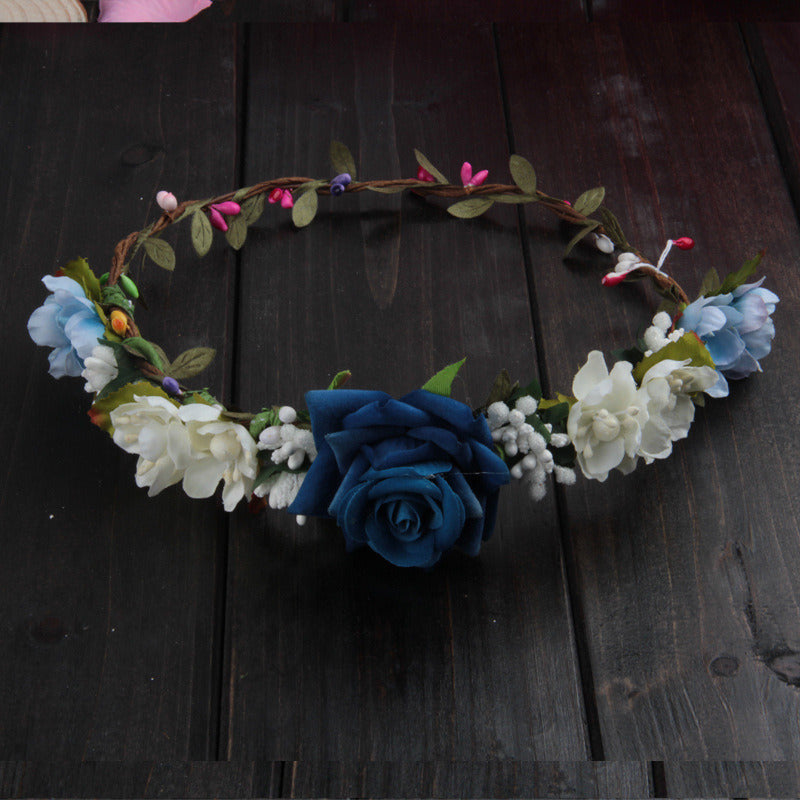 Female Headdress Rose Wreath Hair Hoop Bridesmaid Decoration