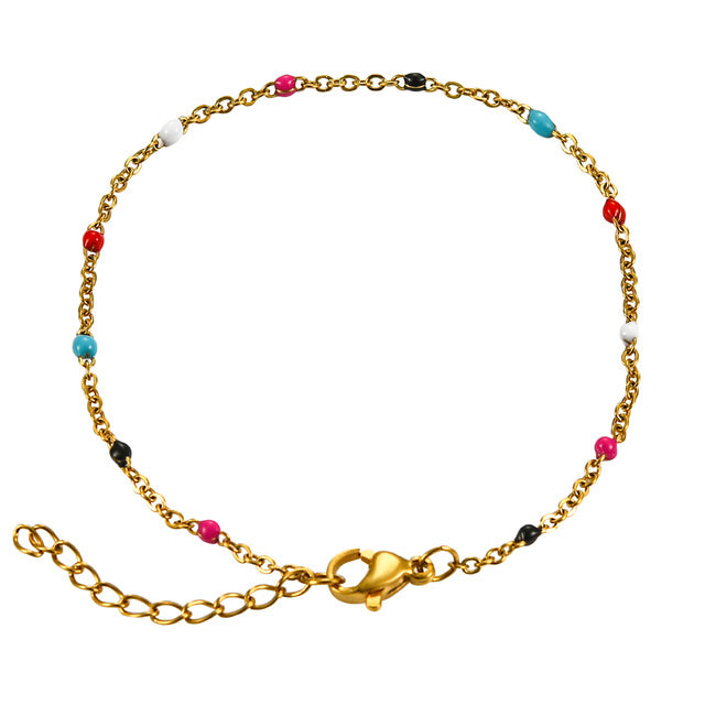 Fashion Stainless Steel Bracelets Gold Color Blue Red For Wo