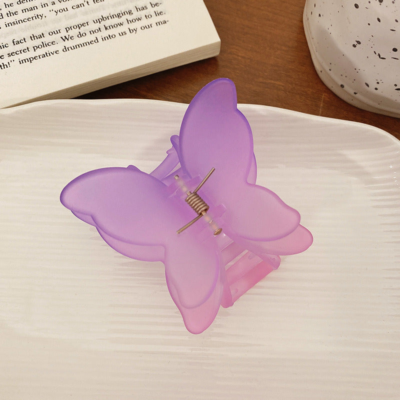 Color Frosted Gradient Butterfly Hair Clip