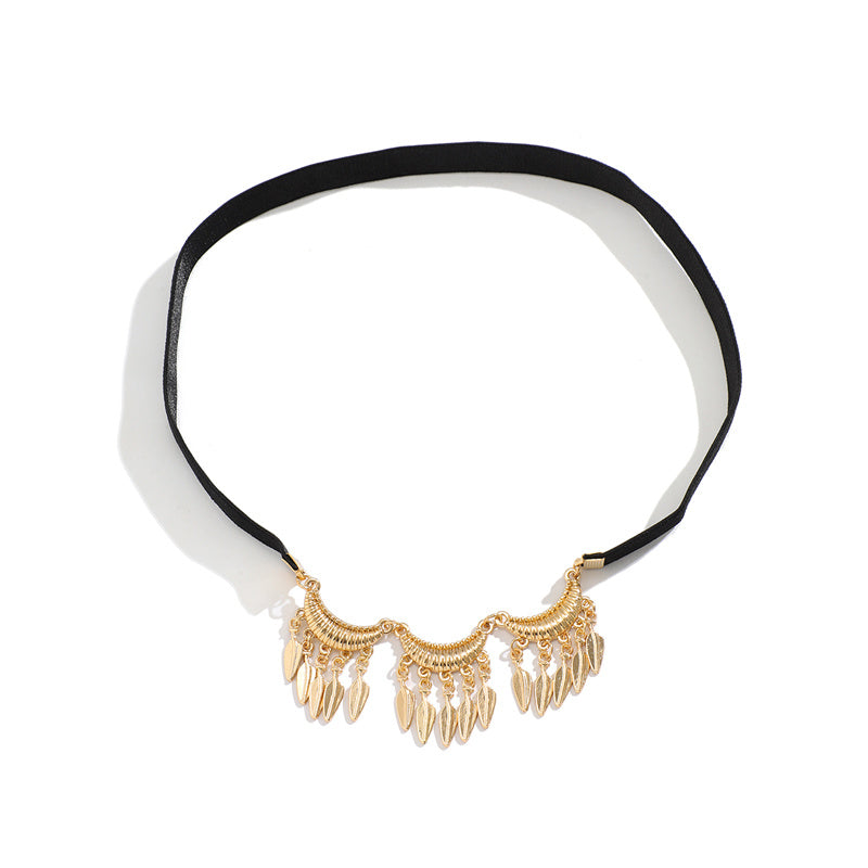 Tassel Leaf Elastic Band Thigh Chain Female