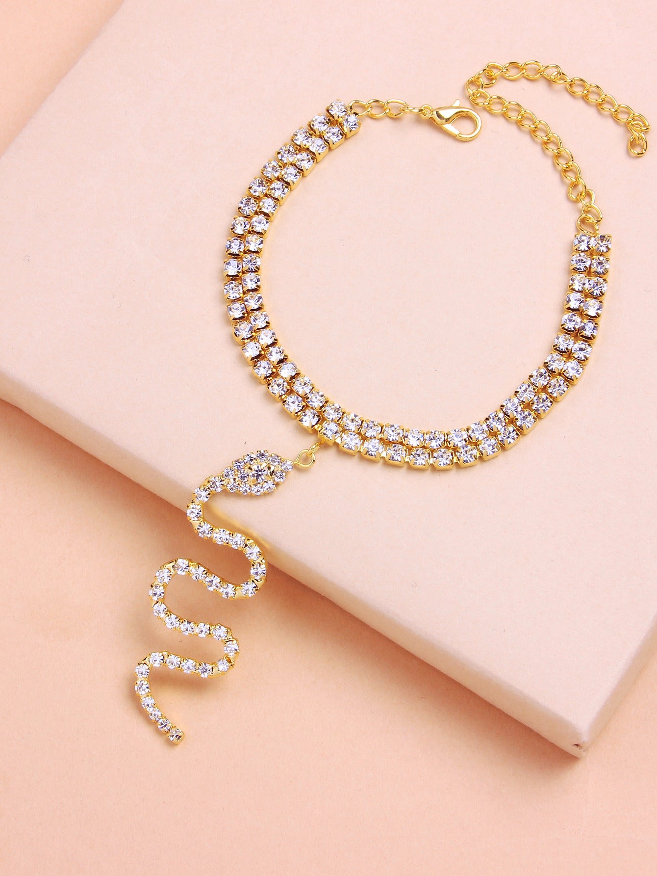 European And American Fashion Full Diamond Double Layer Feet Chain