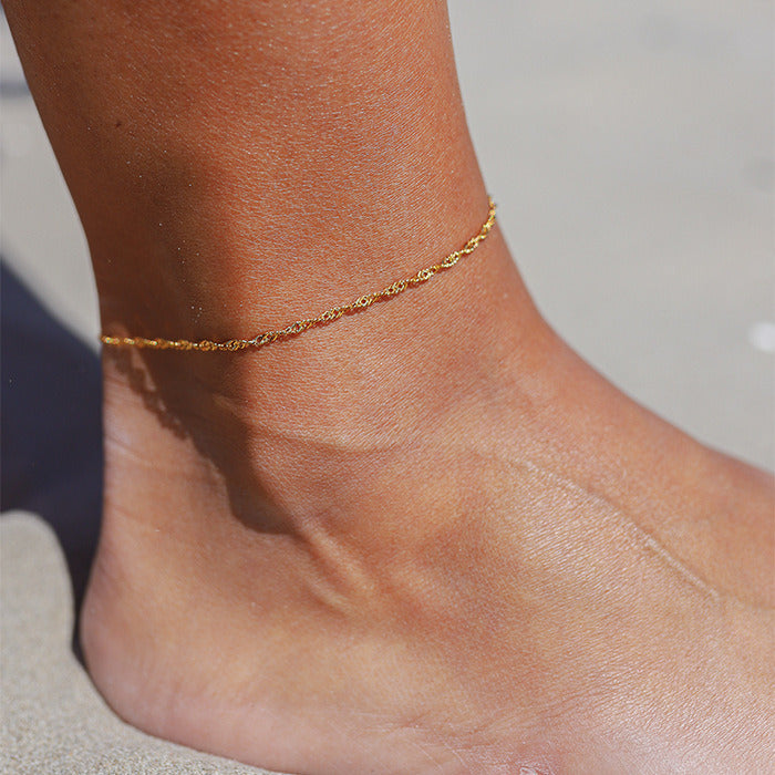 European And American Fashion Minimalist Retro Style Anklet