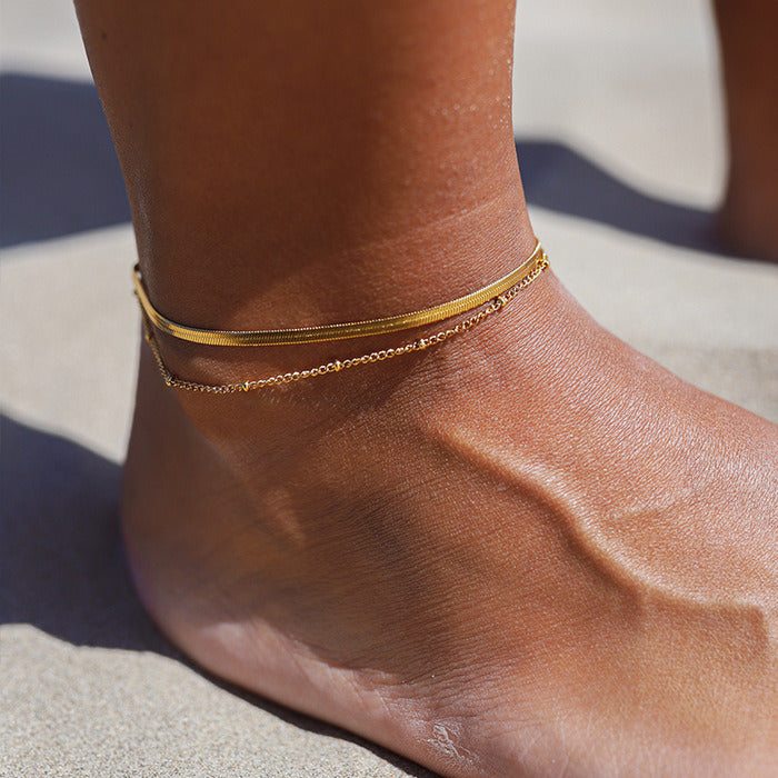 European And American Fashion Minimalist Retro Style Anklet