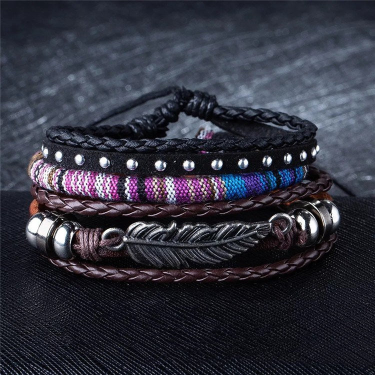 Retro Multi-layer Adjustable Beaded Bracelet