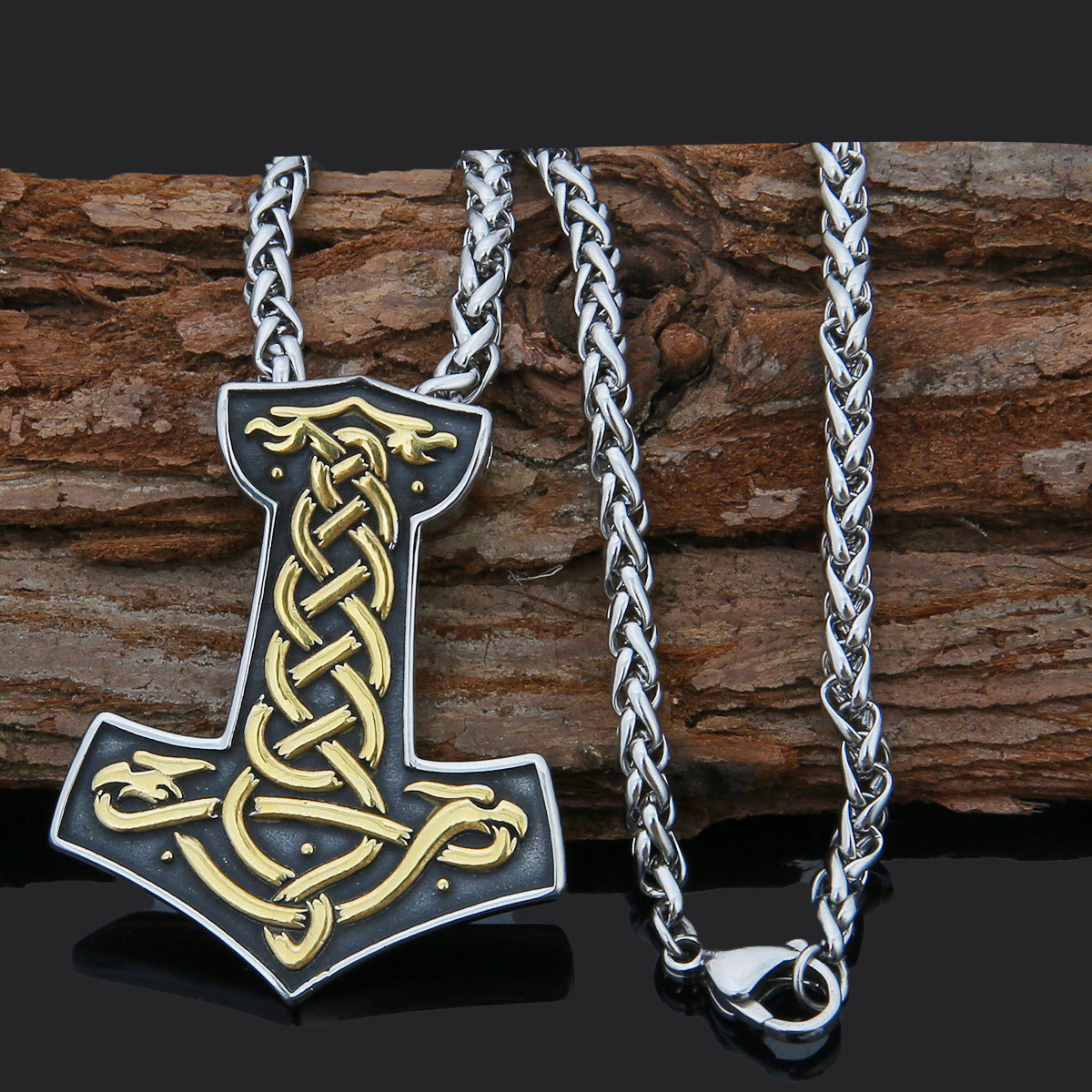 Viking Titanium Men's Pendant Necklace Jewelry