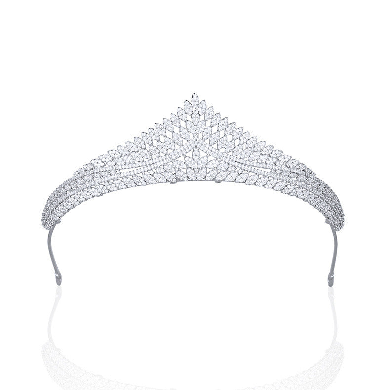 Micro Inlaid Full Zircon Tiara Bridal Hair Accessory