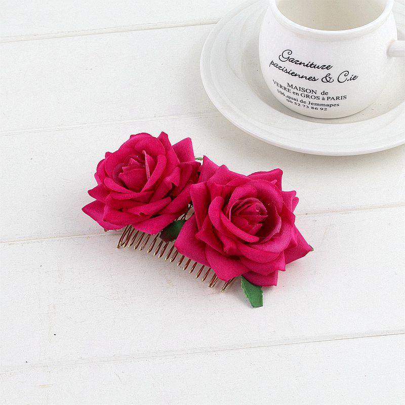 Flannel Rose Hair Comb Headdress Hair Comb Hair Accessories