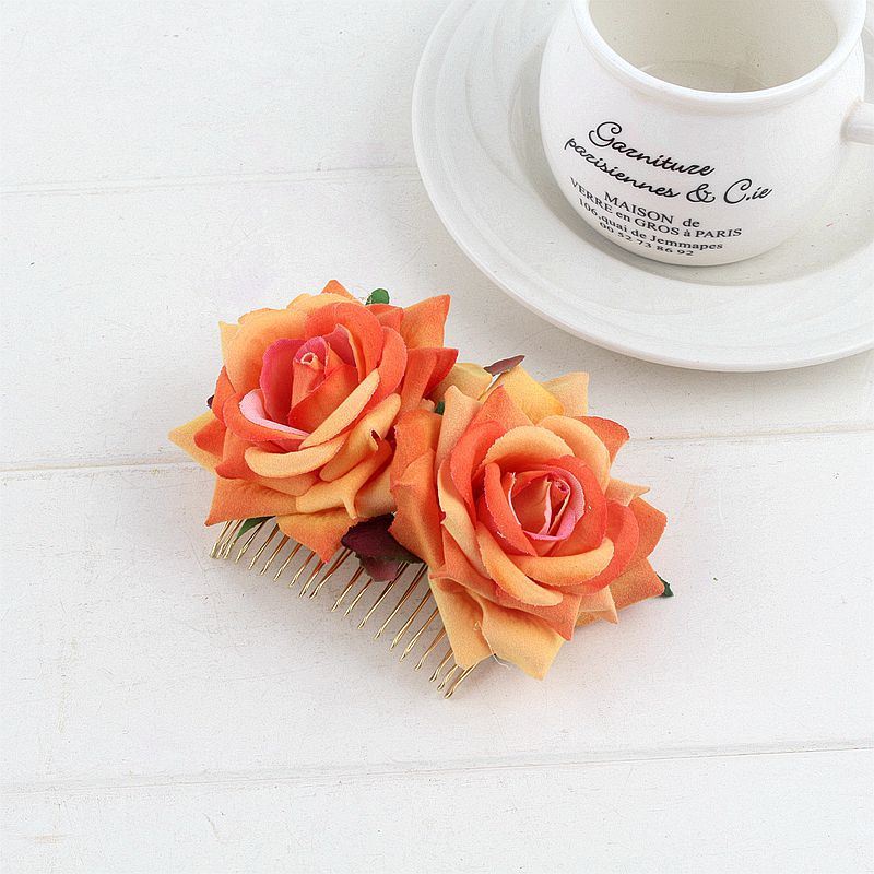 Flannel Rose Hair Comb Headdress Hair Comb Hair Accessories