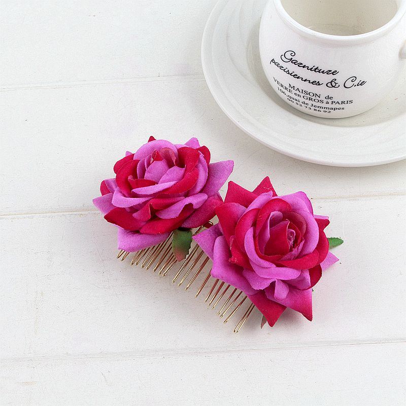 Flannel Rose Hair Comb Headdress Hair Comb Hair Accessories