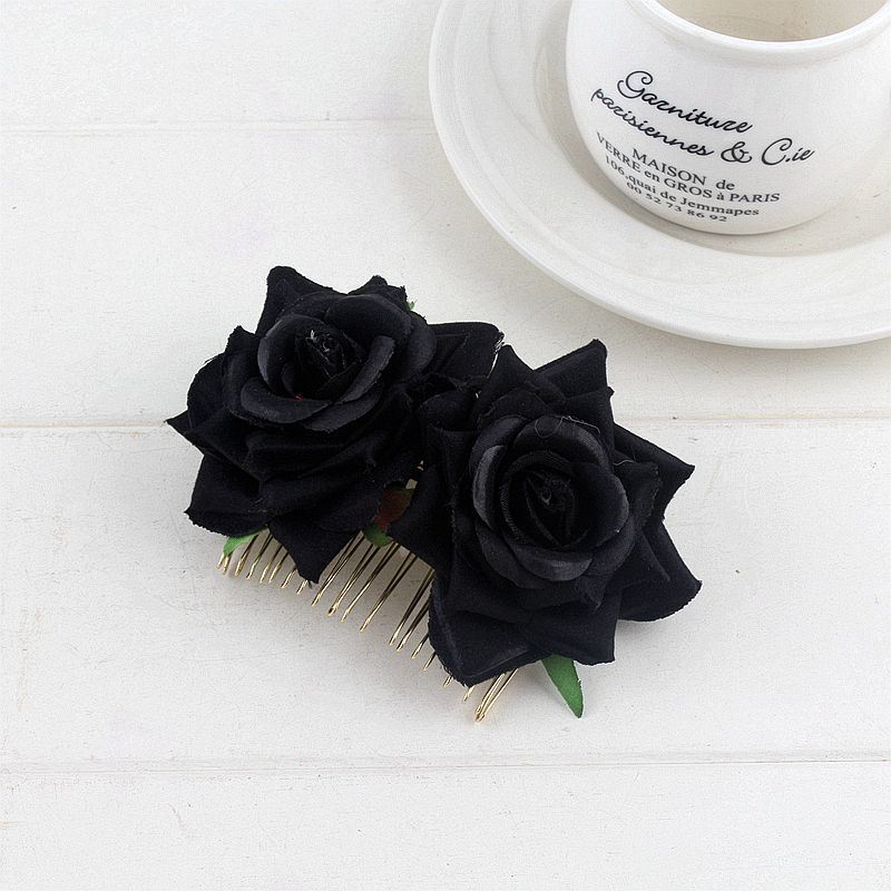 Flannel Rose Hair Comb Headdress Hair Comb Hair Accessories