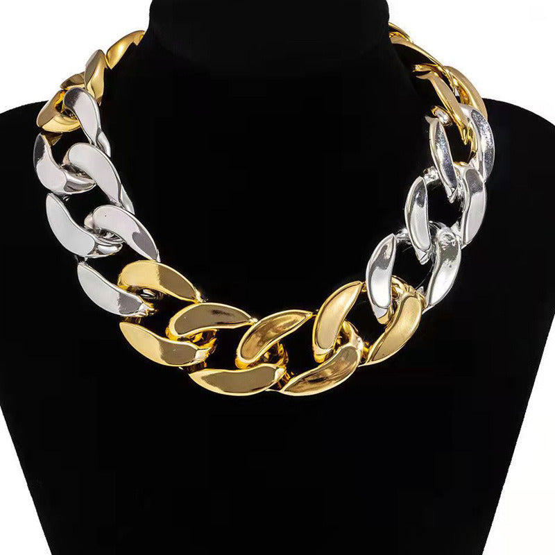 Trendy Punk Thick Chain Necklace Hip Hop