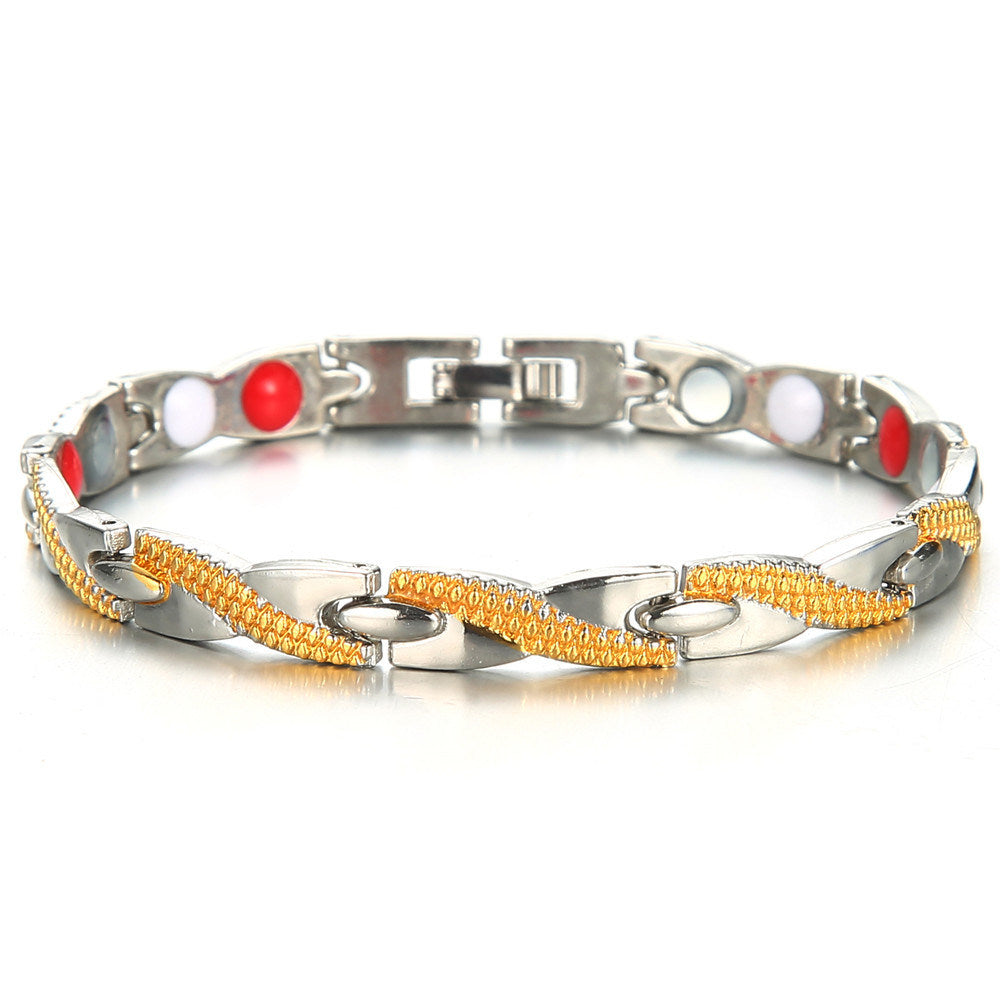 Dragon Pattern Magnet Negative Ion Germanium Element Health Bracelet