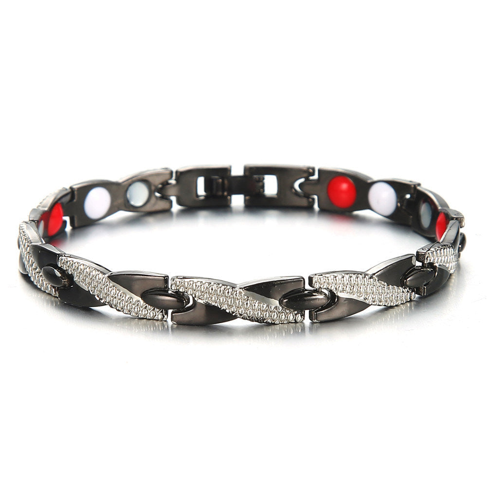 Dragon Pattern Magnet Negative Ion Germanium Element Health Bracelet