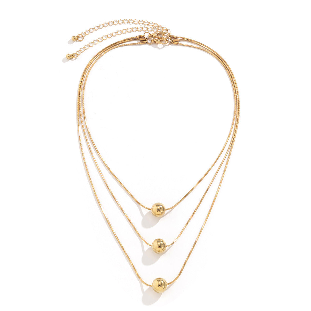 Accessory Stacking French Frosty Ball Clavicle Chain