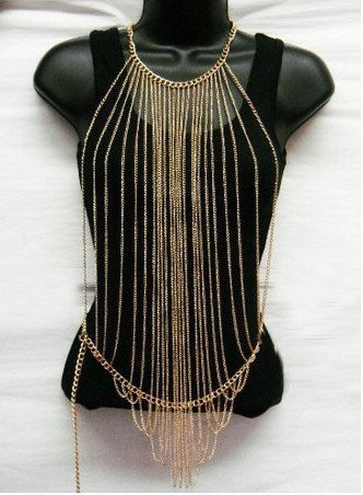 European And American Fashion Popular Body Ornament Tassel Body Chains