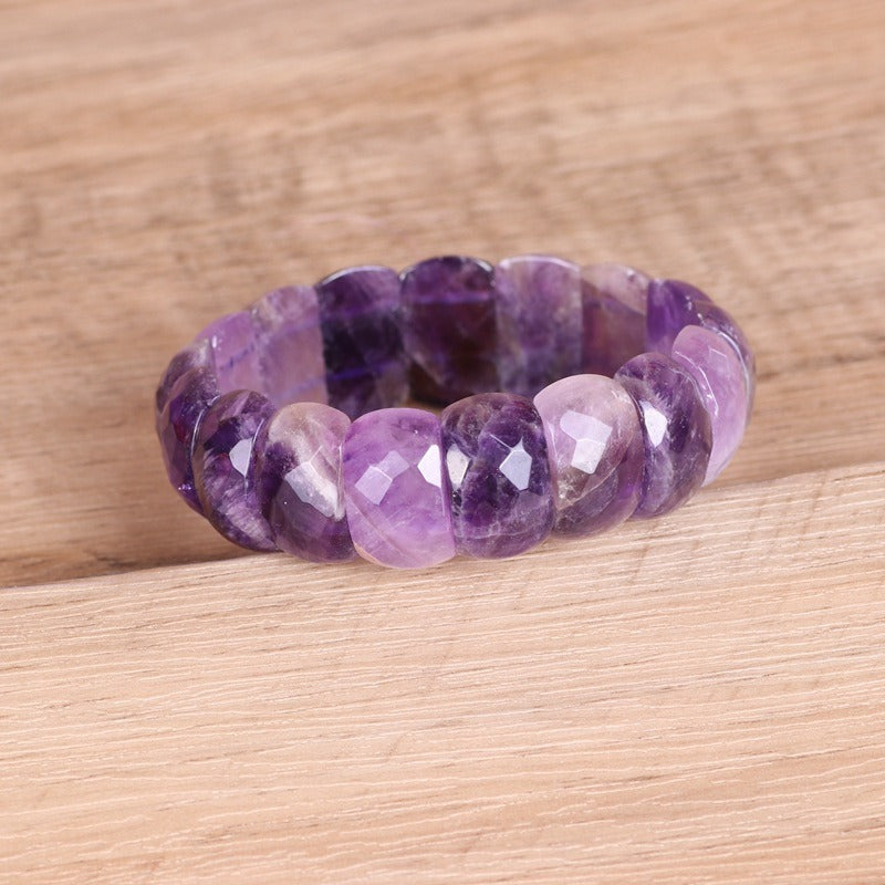 Faceted Chop Dog Tooth Amethyst Bracelet