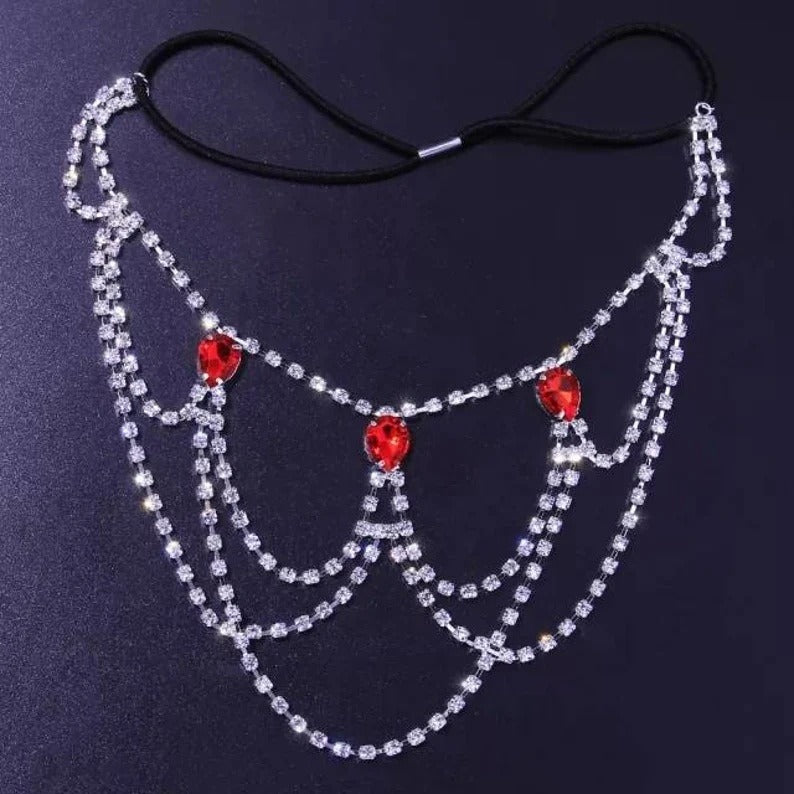 European And American Jewelry Ruby Multi-layer Leg Chain