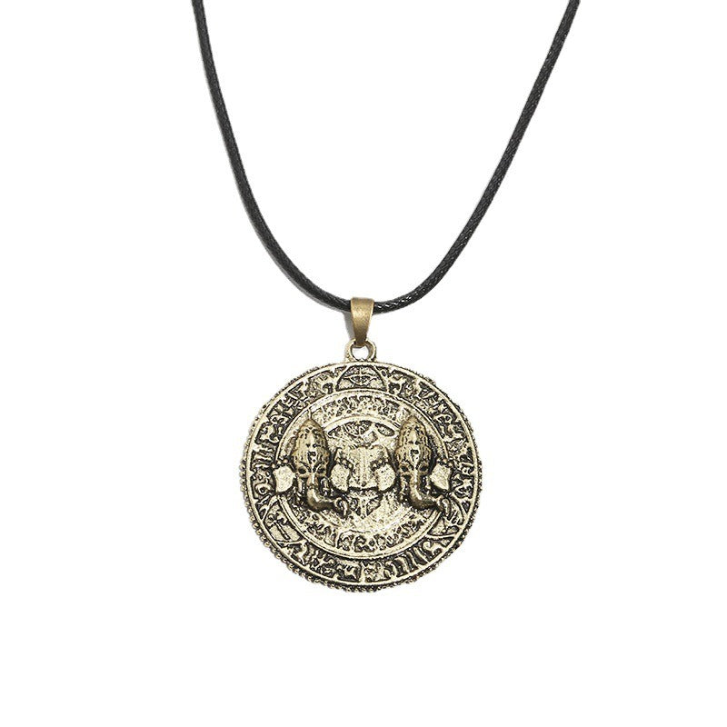 Lost Heritage Pendant Ancient Gold Coin All-match Fashion Necklace