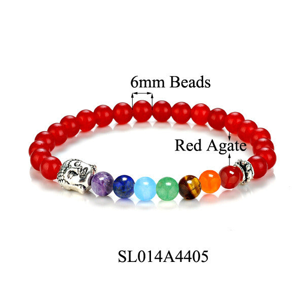 Red Agate Volcanic Stone Colorful Bracelet