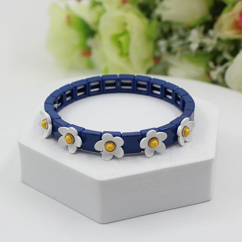 Alloy Enamel Bracelet Boho Kids Stretch