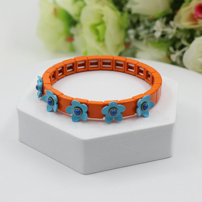 Alloy Enamel Bracelet Boho Kids Stretch