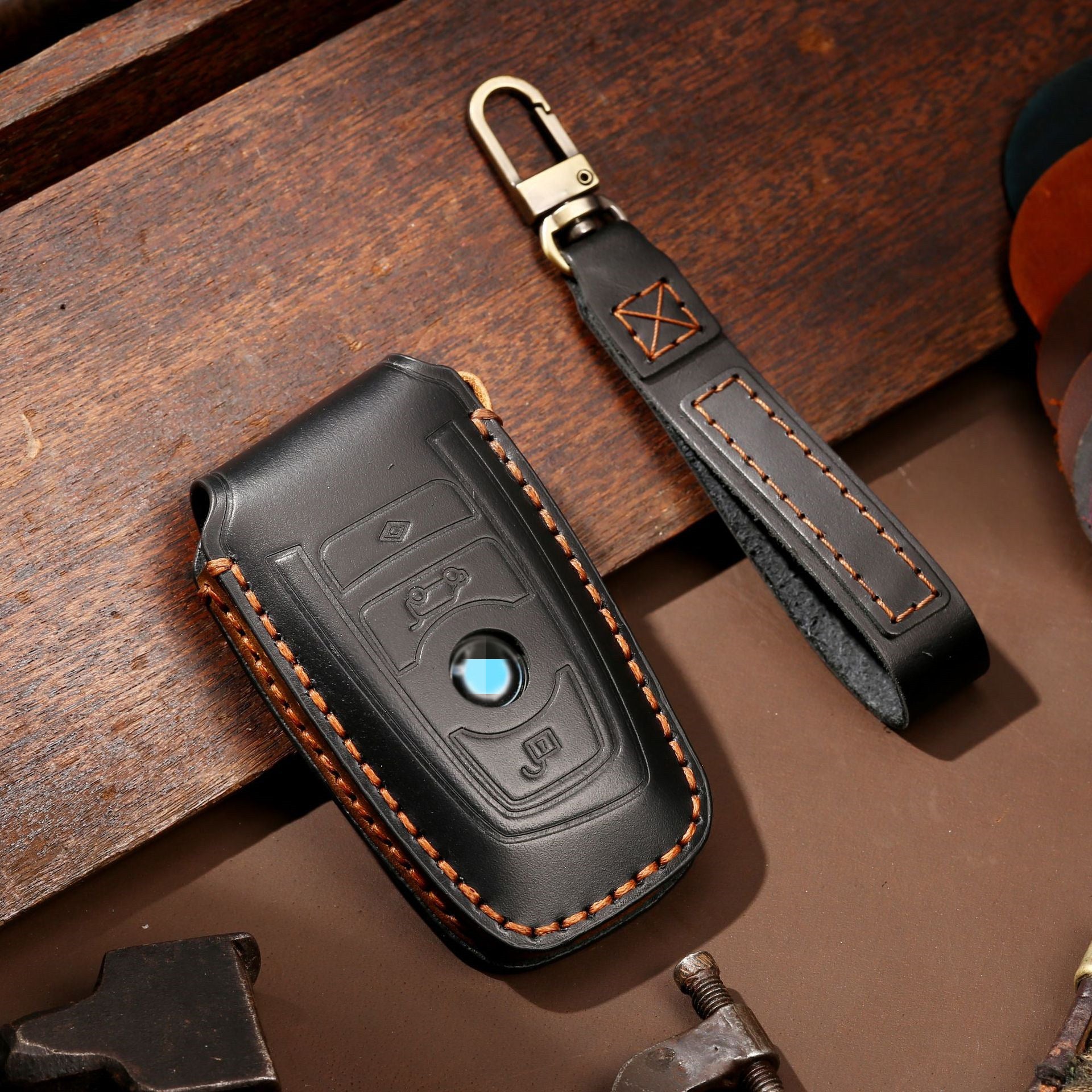 High-end Pure Handmade Genuine Leather Car Key Cover