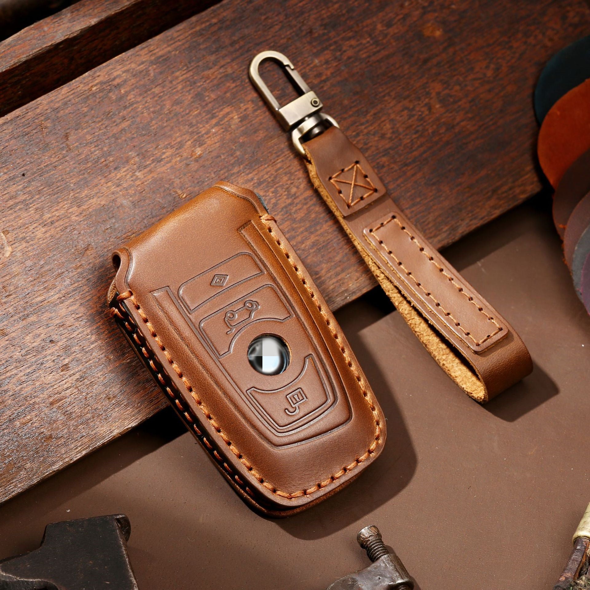 High-end Pure Handmade Genuine Leather Car Key Cover