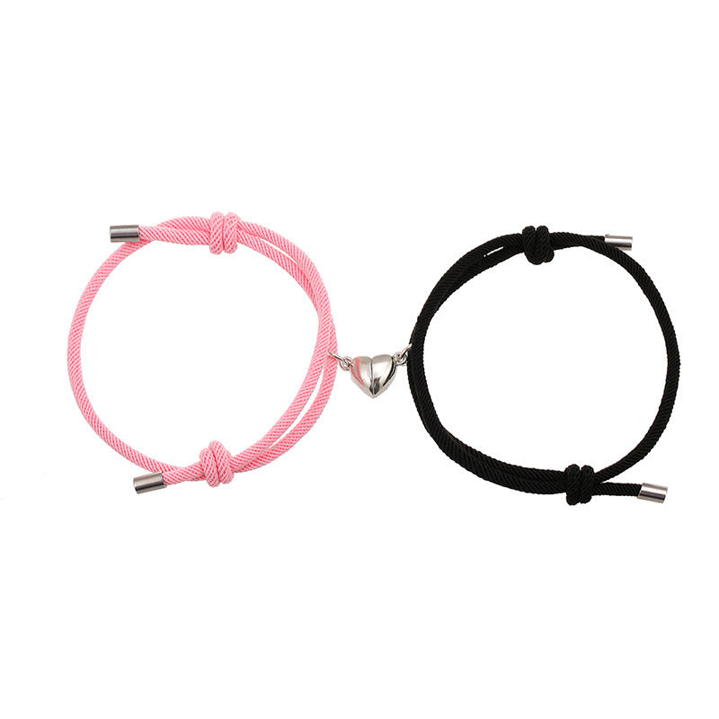 Simple Nylon Love Magnetic Bracelet