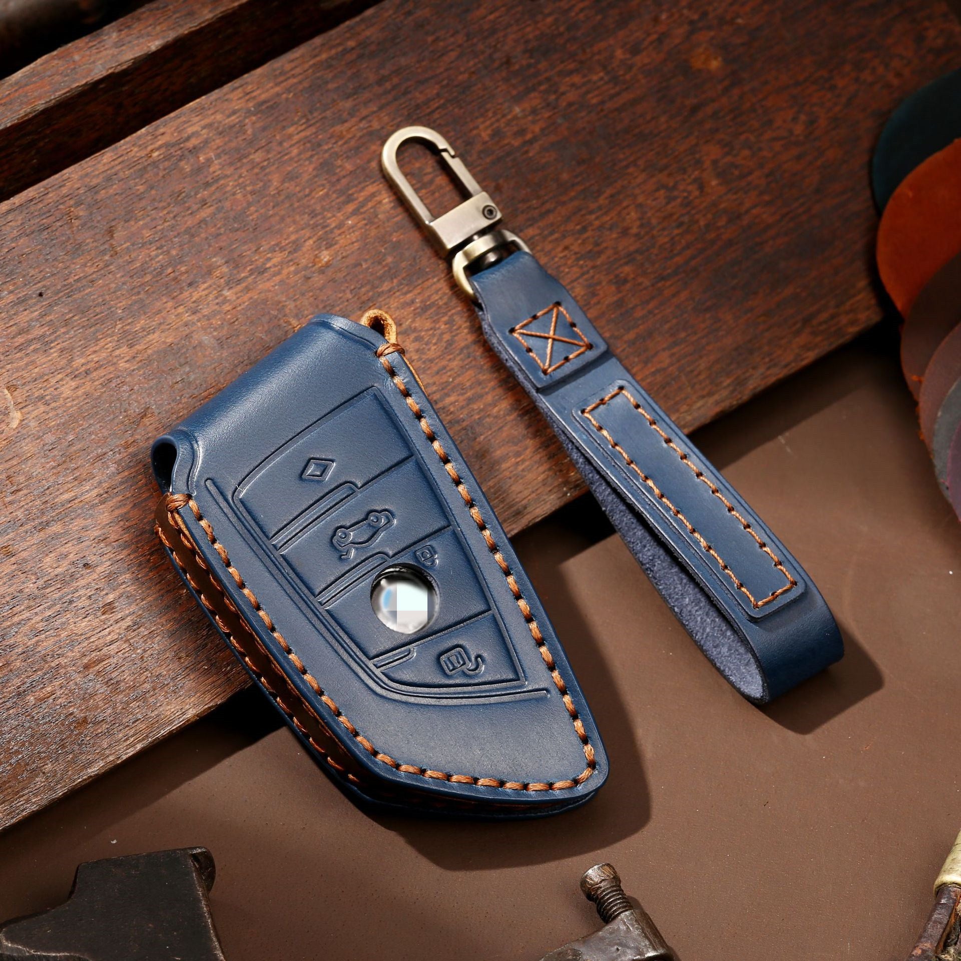 High-end Pure Handmade Genuine Leather Car Key Cover