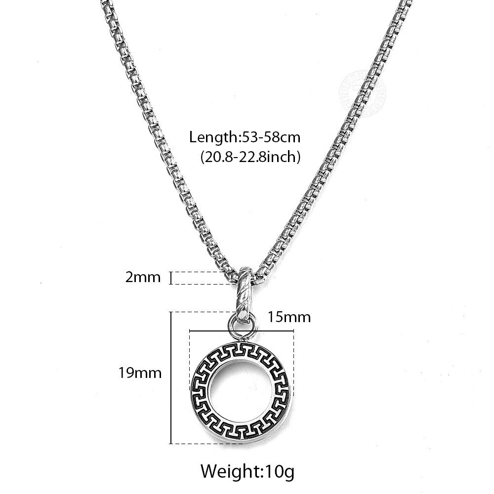 Design Pendant Necklace For Men Boy Gold Silver Color Round