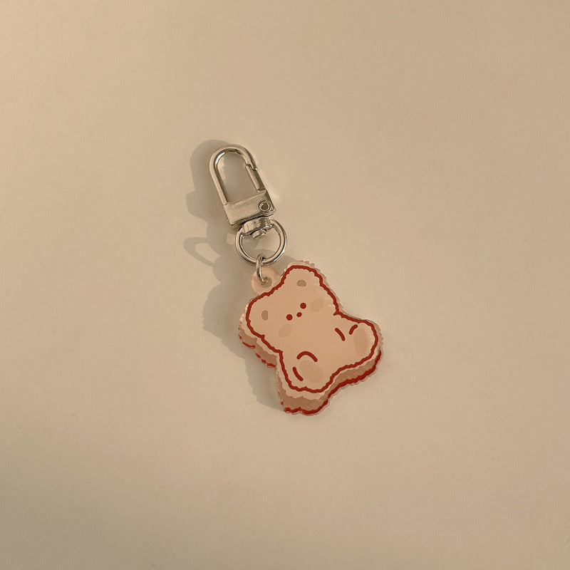 Ins New Bear Keychain Girl Heart Cartoon Pendant