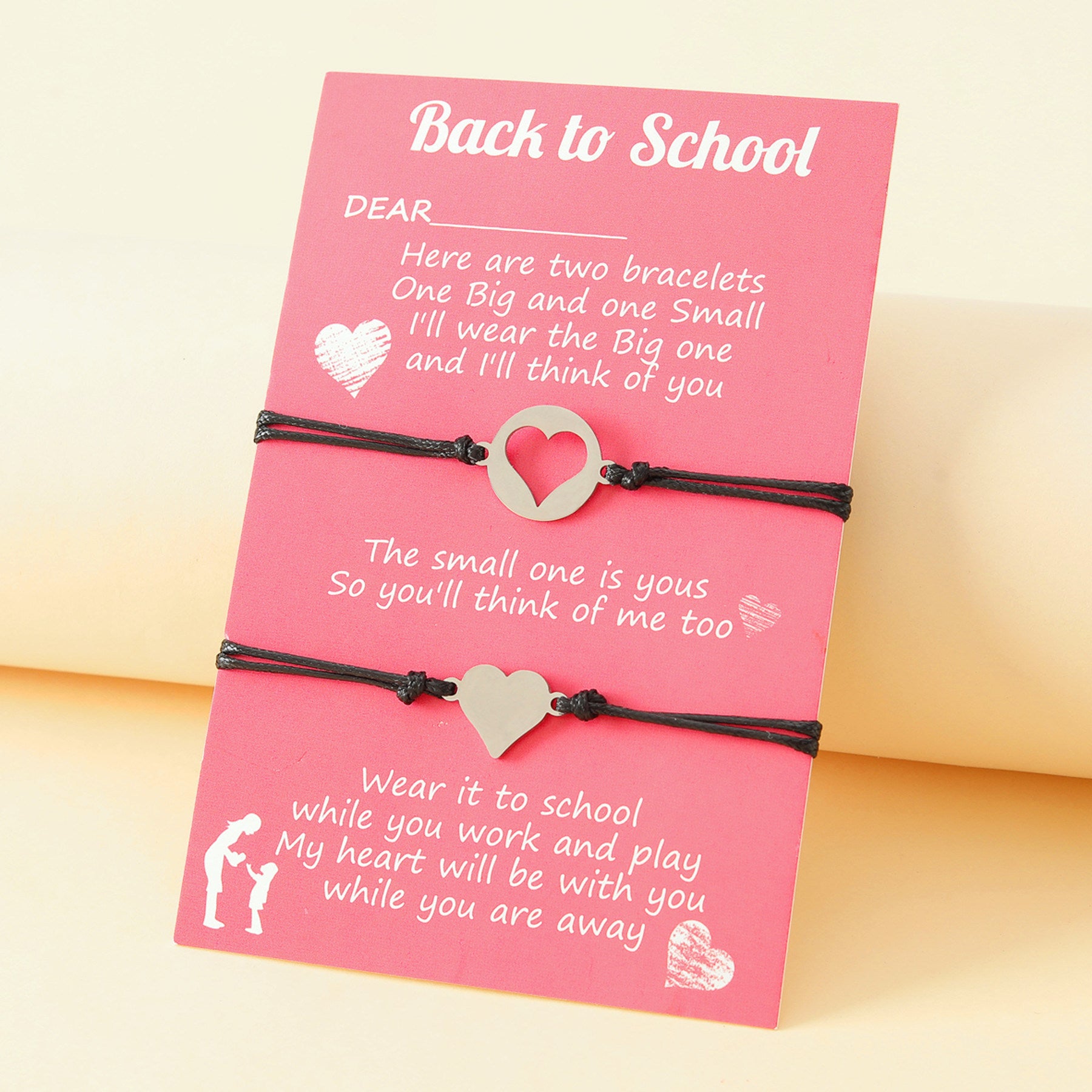 Creative Stainless Steel School Season Card Bracelet