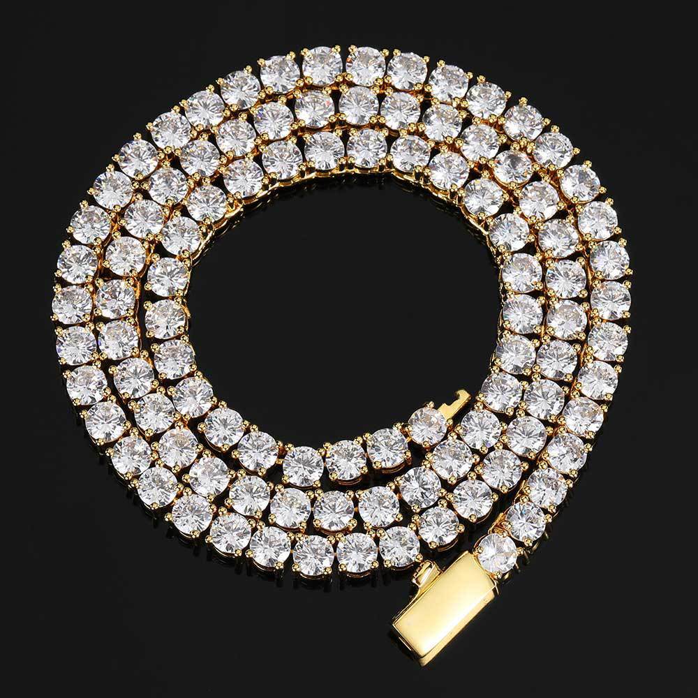 European And American Tide Brand Spring Buckle Zircon Necklace