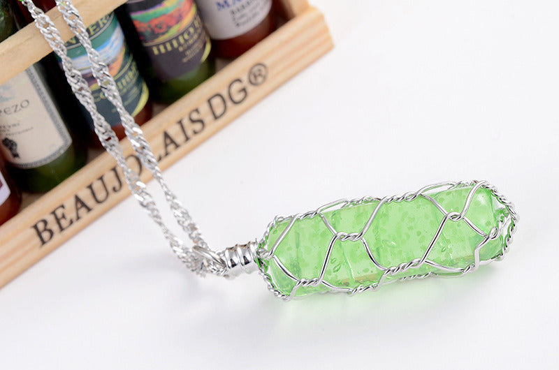 925 Sterling Silver Plated Luminous Pendant Necklace