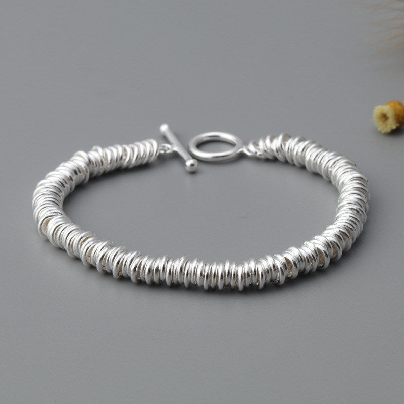 925 Sterling Silver Ethnic Style Women's Literary Forest Bracelet