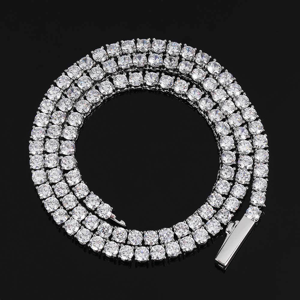 European And American Tide Brand Spring Buckle Zircon Necklace