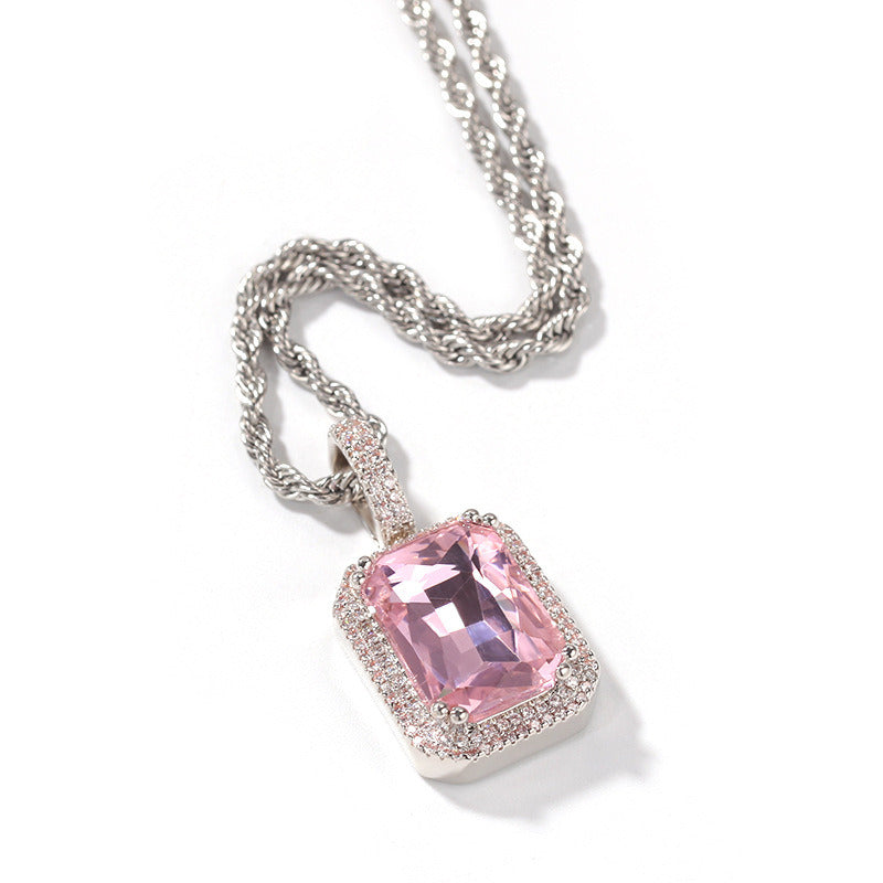 Hip Hop Tide Brand Square Solid Pendant Color