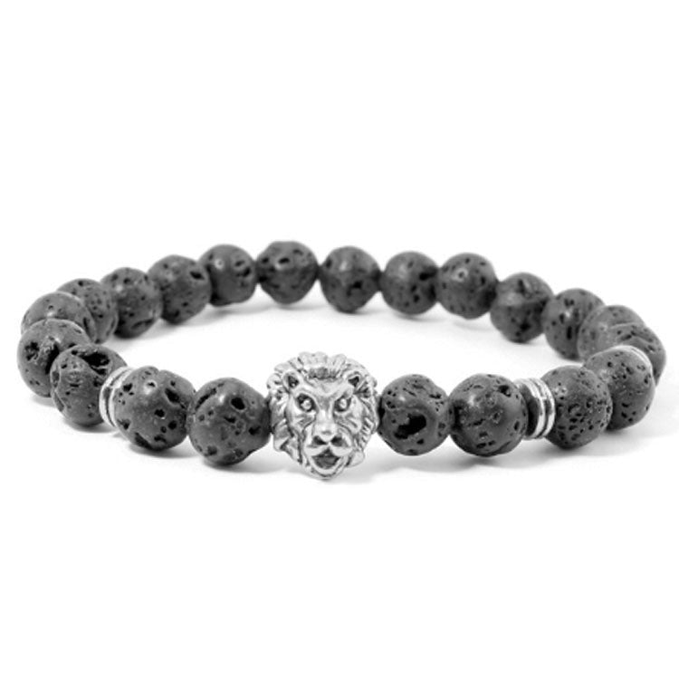 Men's Fashion Volcanic Stone Bead Bracelet