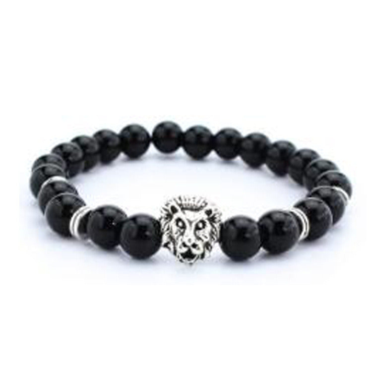 Men's Fashion Volcanic Stone Bead Bracelet