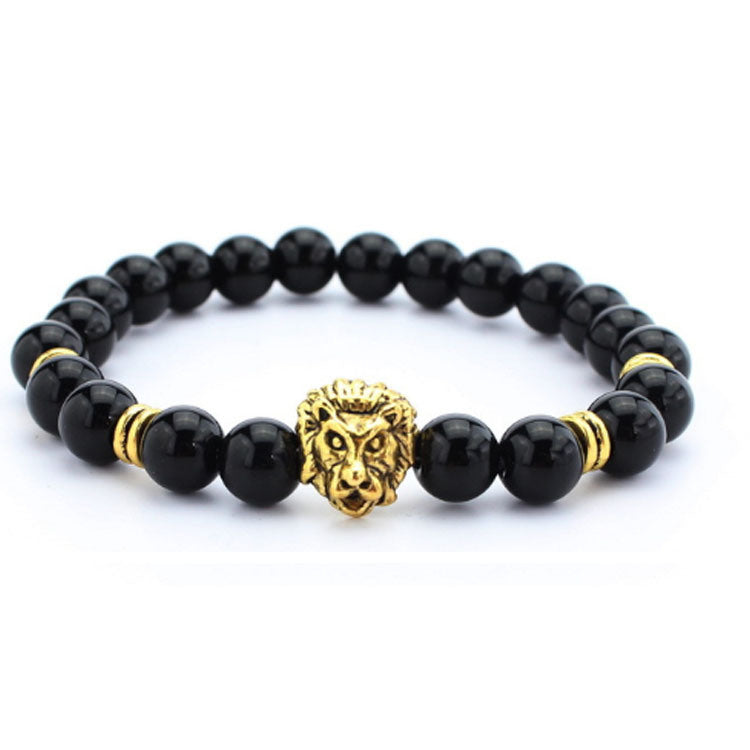 Men's Fashion Volcanic Stone Bead Bracelet