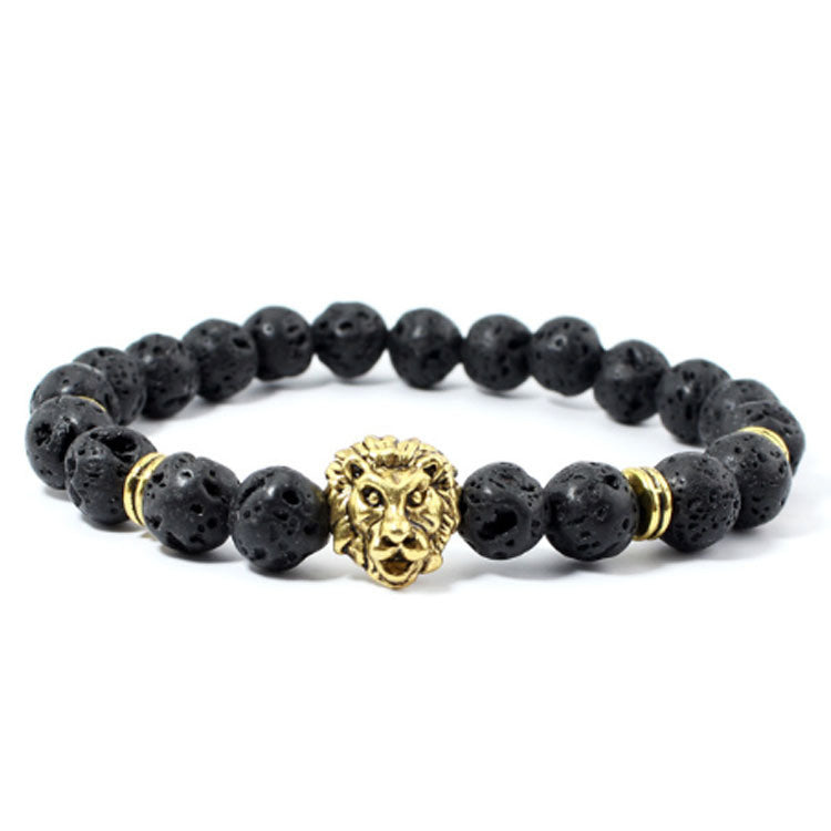 Men's Fashion Volcanic Stone Bead Bracelet