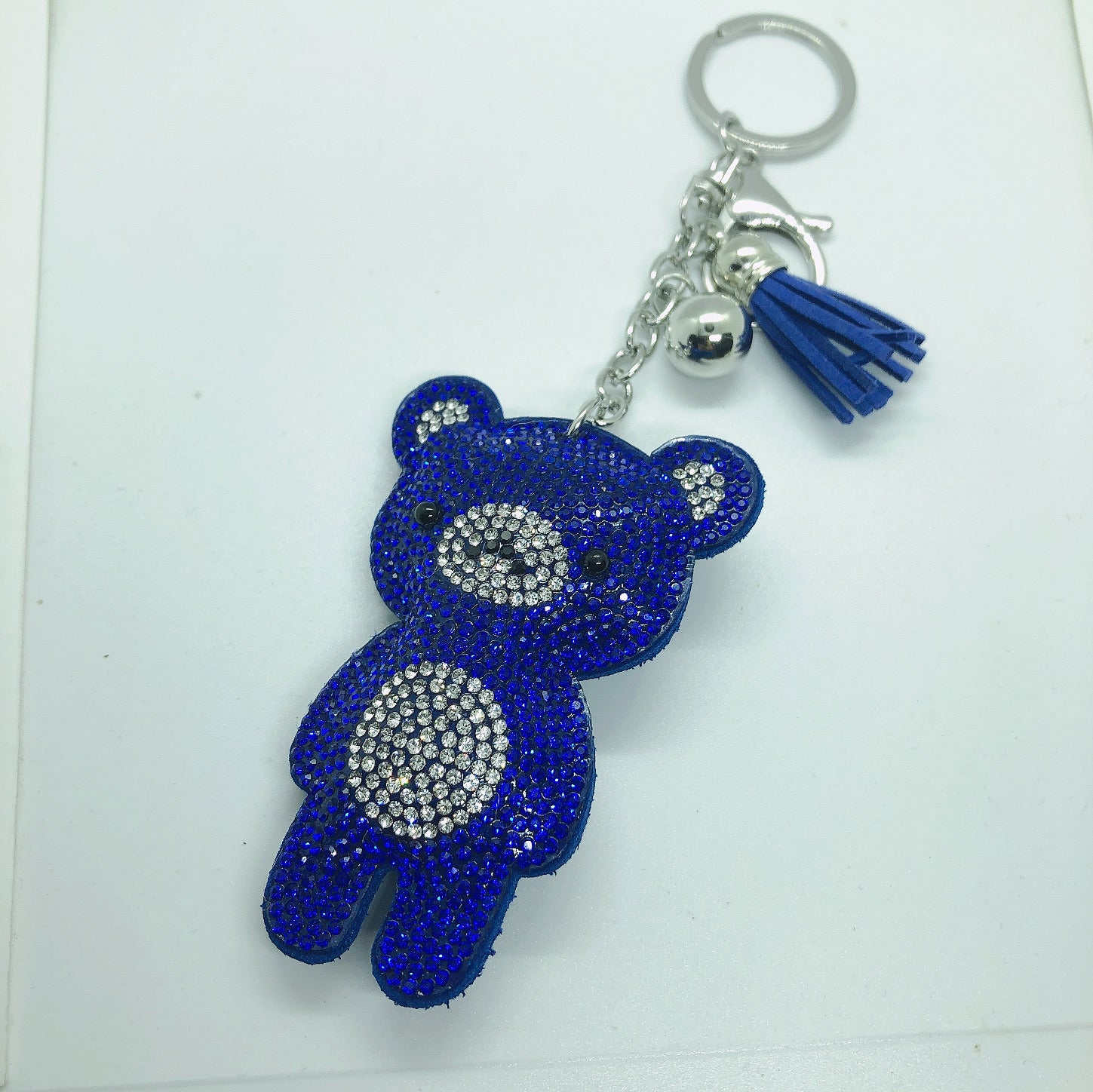 Bear Small Ornaments New Cute With Diamonds Keychain Pendant Korean Style Tassel Bag Pendant