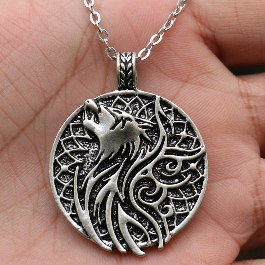 Crow Double-sided Necklace Jewelry Necklace VIKING FORCE LABORATORIES Charm Pendant