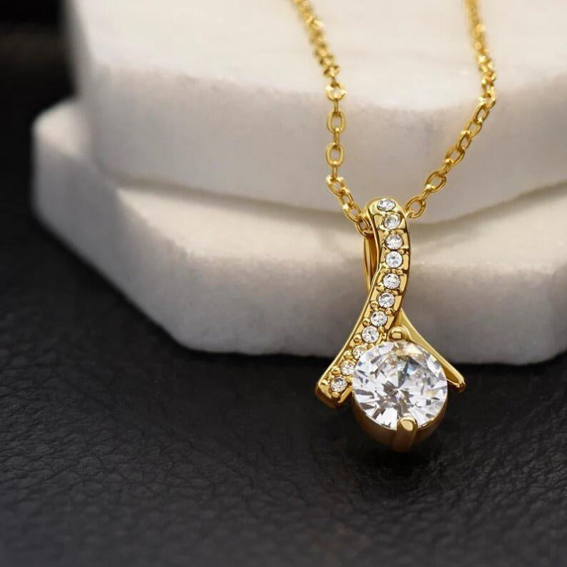 New Fashion Simple Versatile Micro-set Zircon Pendant