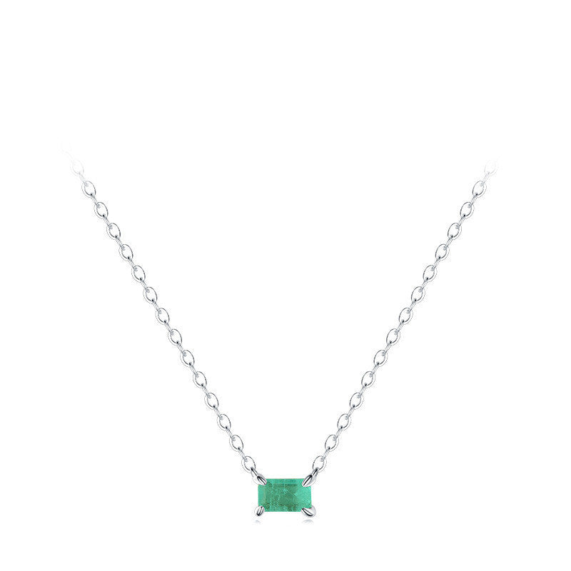 Women's All-match Fashion Tourmaline Paraiba Cross Chain