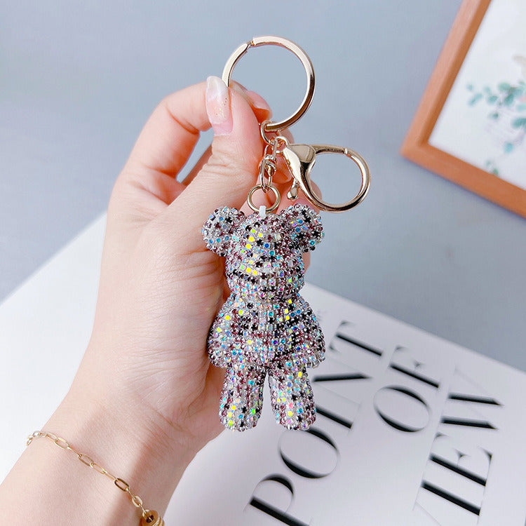 Creative Diamond Cartoon Bear Keychain